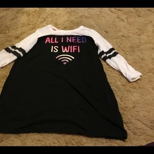 No Boundaries Black and White Sleep Shirt/Dress